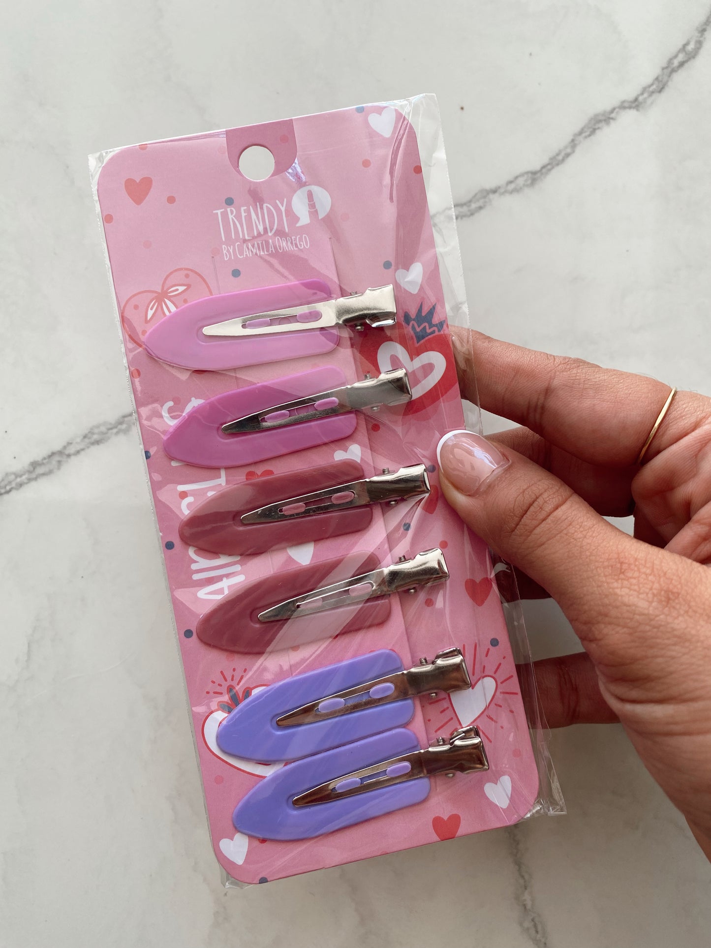 Pinzas para el cabello x6 und trendy