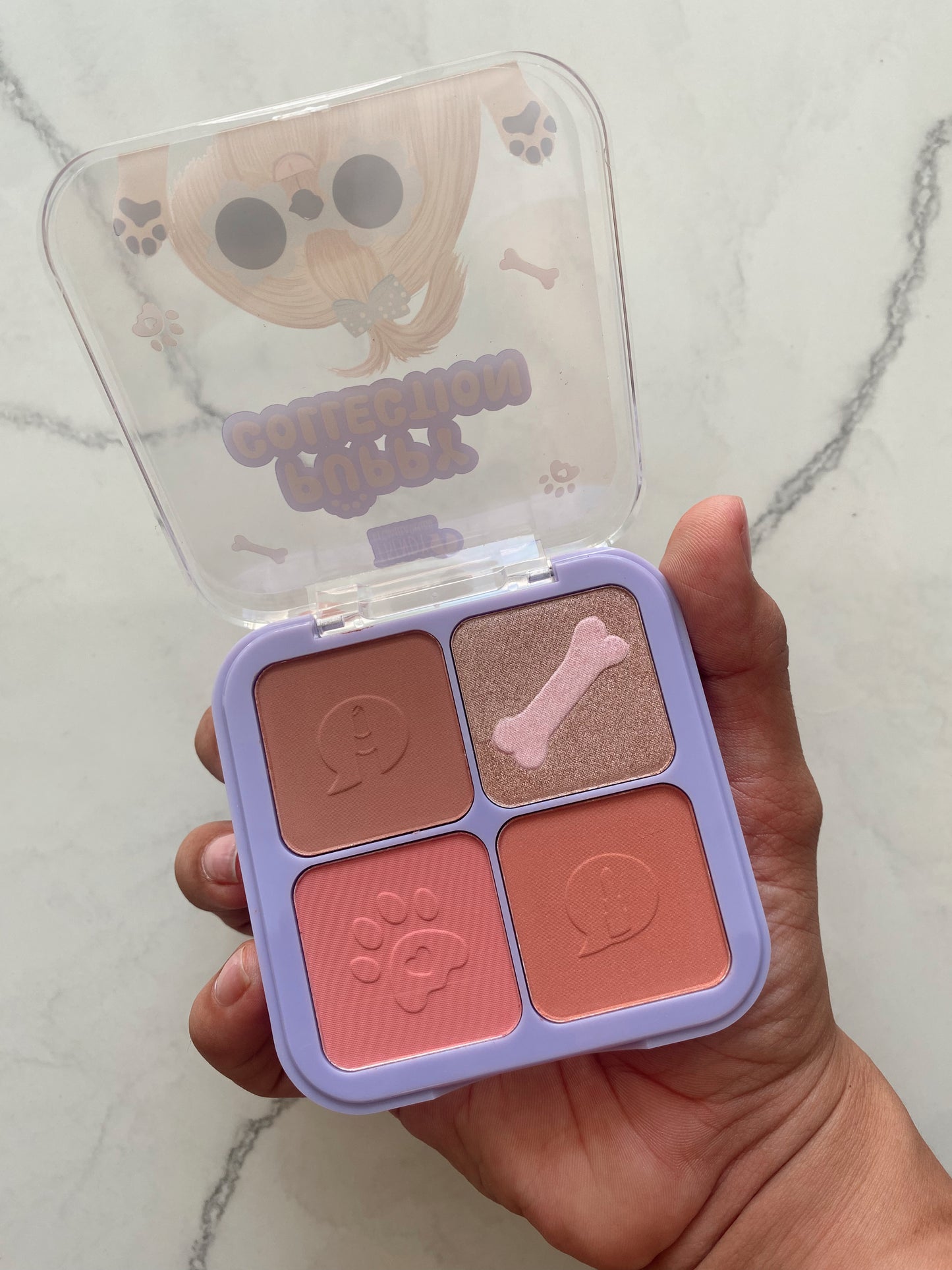 Paleta de rubor e iluminador puppy trendy ✨