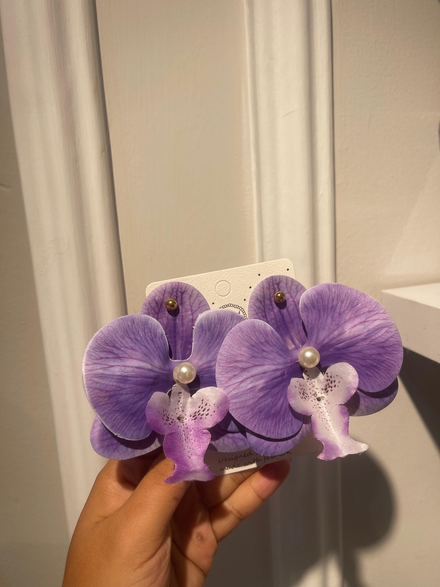 Aretes orquídea carnaval ✨