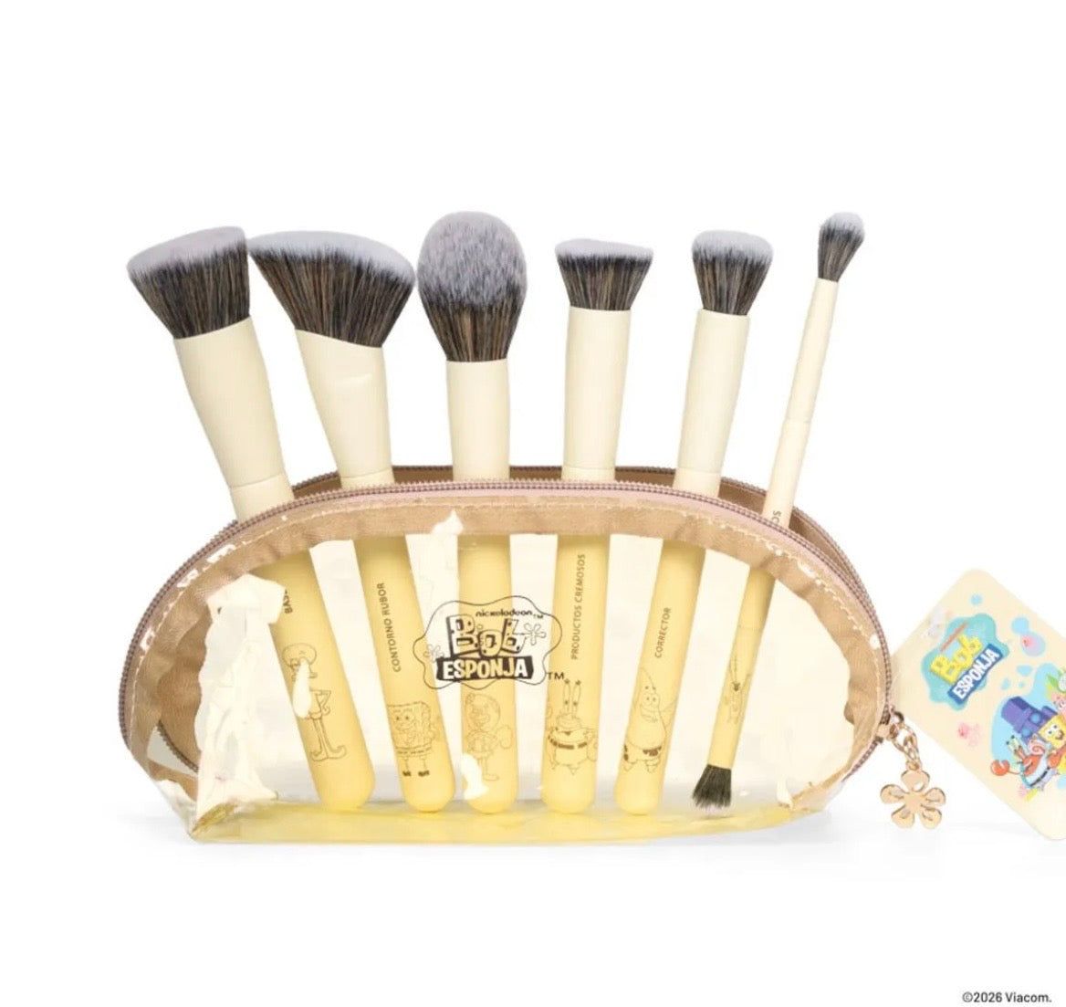 Kit de brochas bob esponja x6 trendy 💛