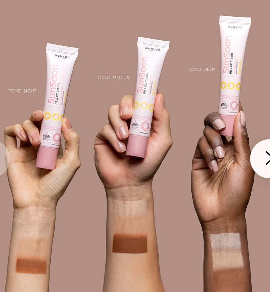 Protector solar sunsoon con color montoc  💘