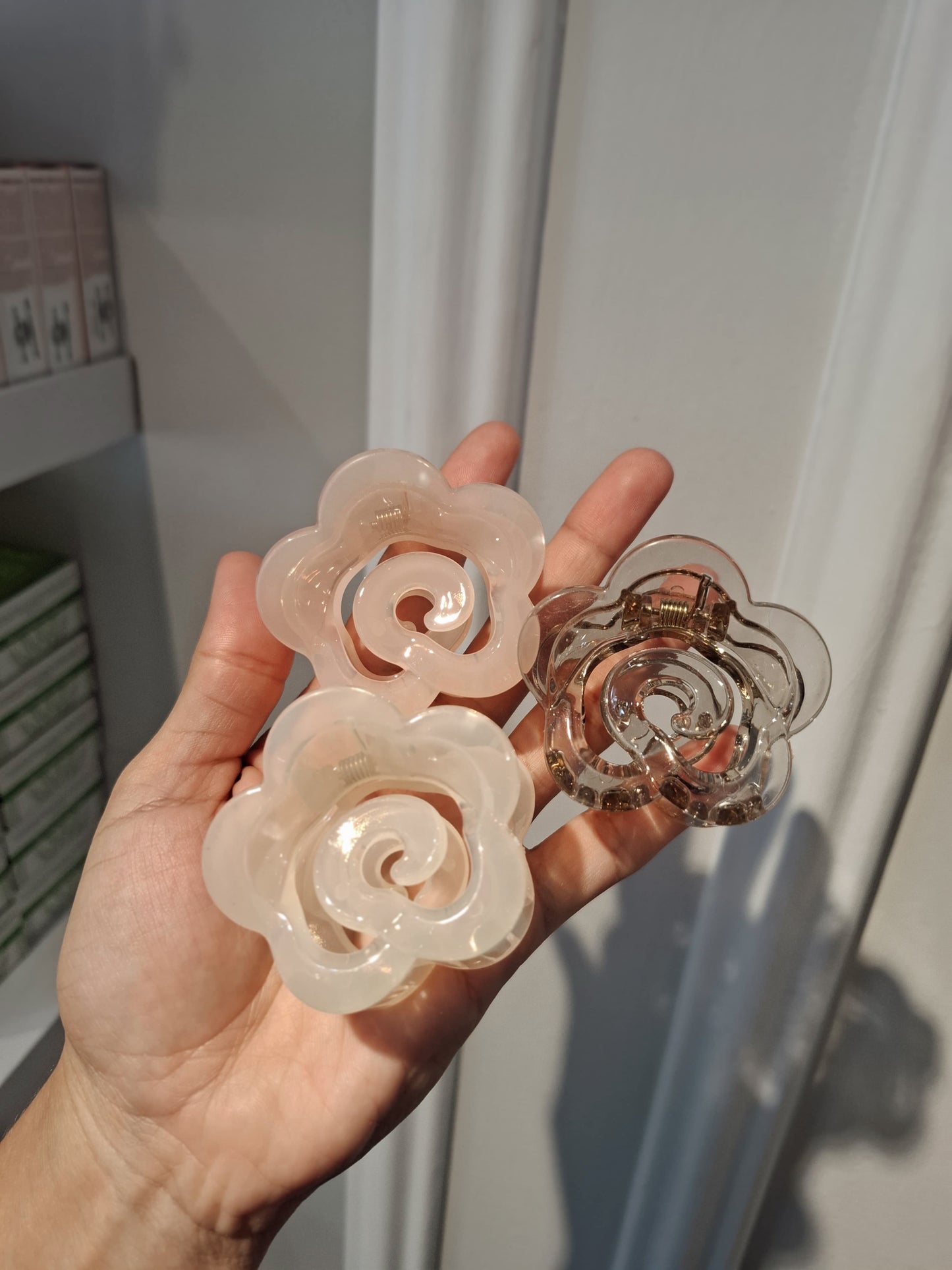 Gancho flor transparente ✨