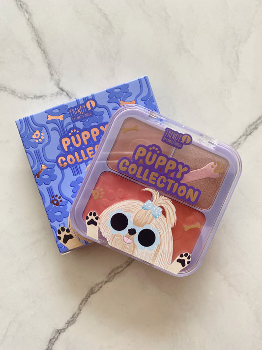 Paleta de rubor e iluminador puppy trendy ✨