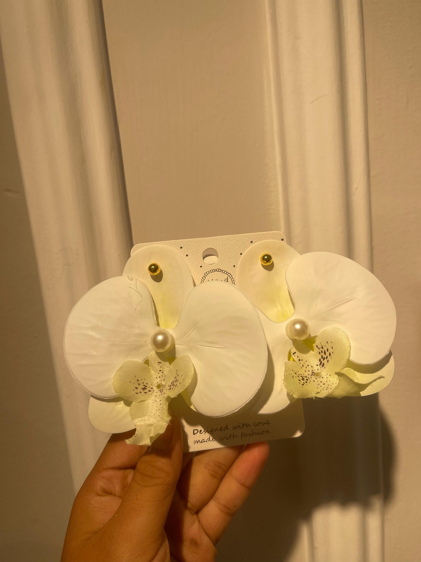 Aretes orquídea carnaval ✨