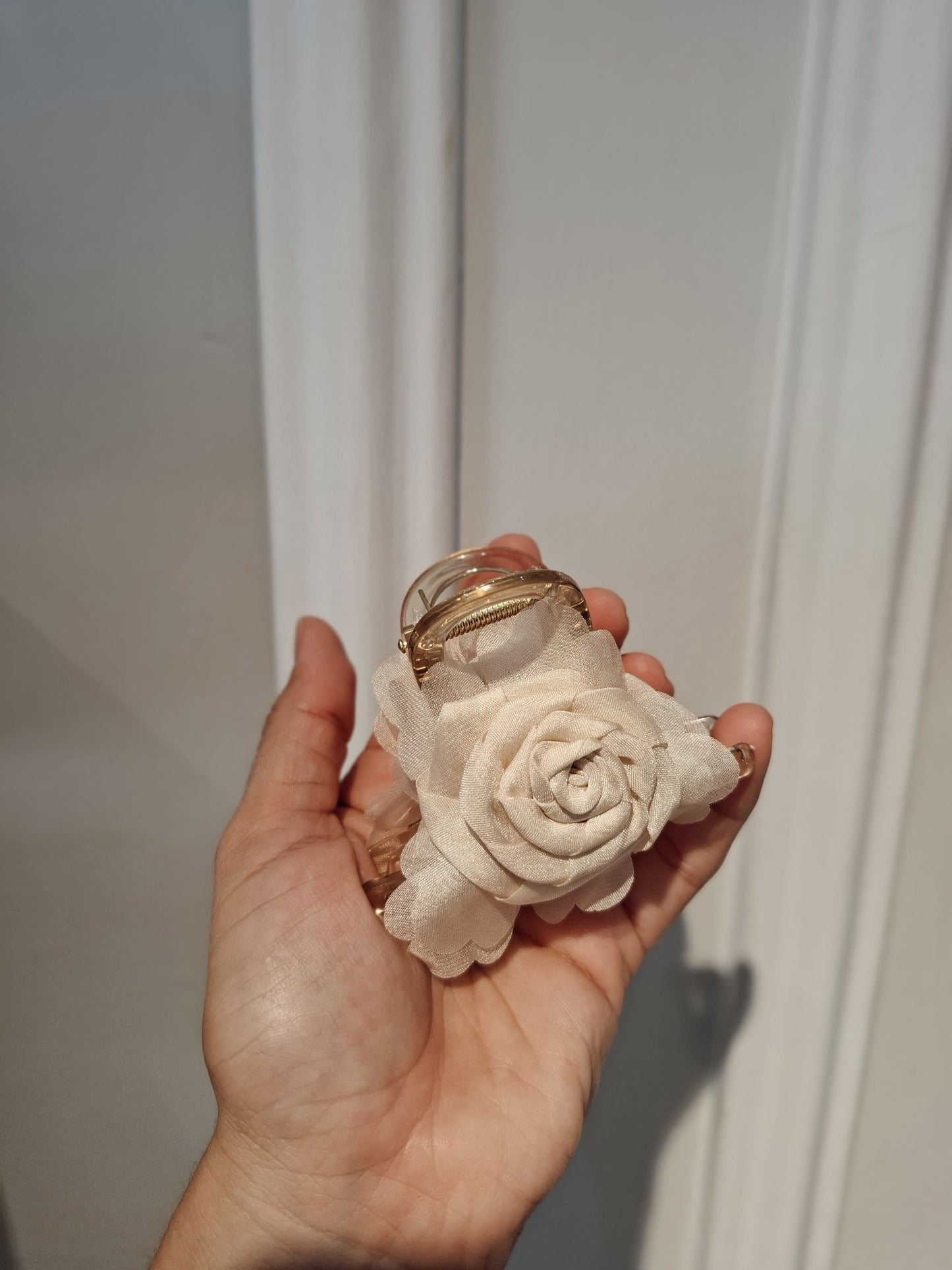 Gancho flor de tela 🌸
